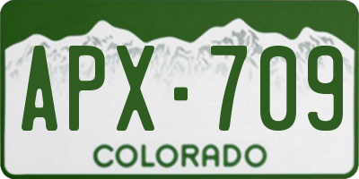 CO license plate APX709