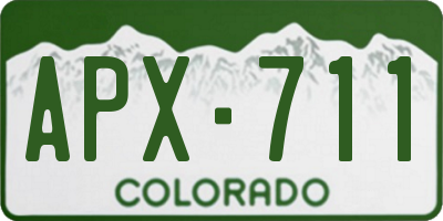 CO license plate APX711