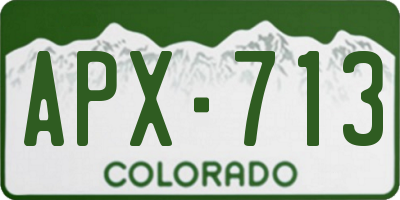 CO license plate APX713