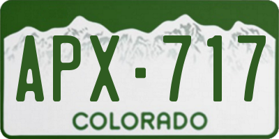 CO license plate APX717