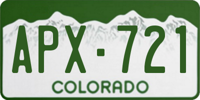 CO license plate APX721