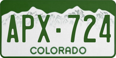 CO license plate APX724