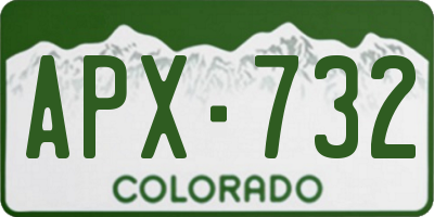 CO license plate APX732