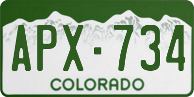 CO license plate APX734