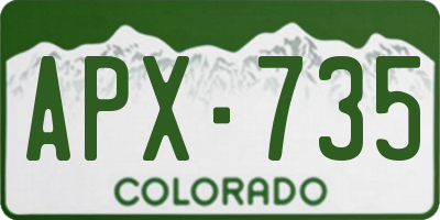 CO license plate APX735