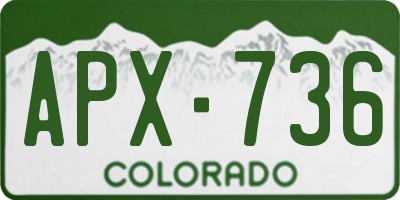 CO license plate APX736