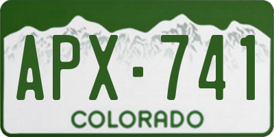 CO license plate APX741