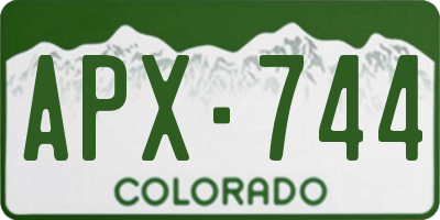 CO license plate APX744