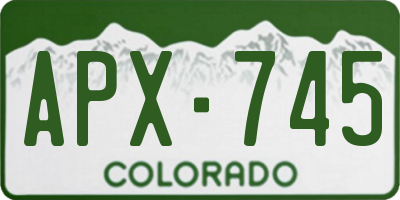 CO license plate APX745