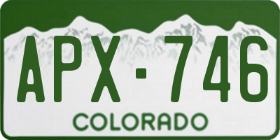 CO license plate APX746