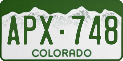 CO license plate APX748