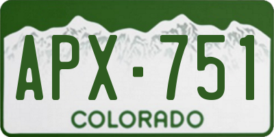 CO license plate APX751