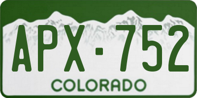 CO license plate APX752