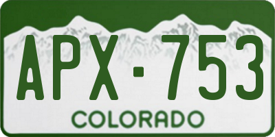 CO license plate APX753