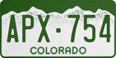 CO license plate APX754