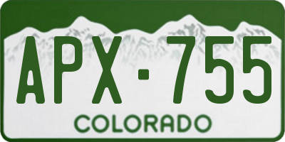 CO license plate APX755