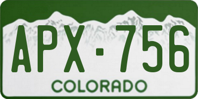 CO license plate APX756