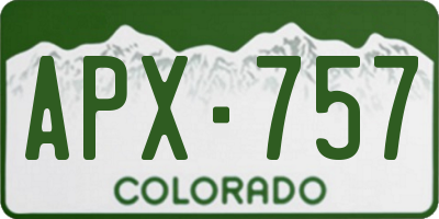 CO license plate APX757