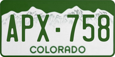 CO license plate APX758
