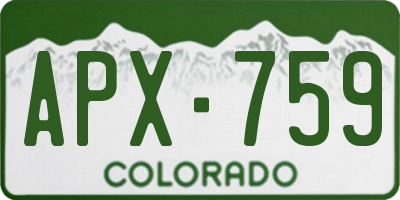 CO license plate APX759