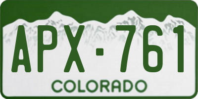 CO license plate APX761