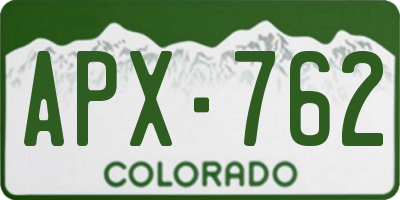 CO license plate APX762