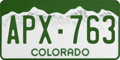 CO license plate APX763