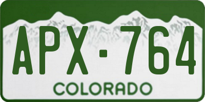 CO license plate APX764