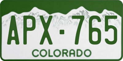 CO license plate APX765