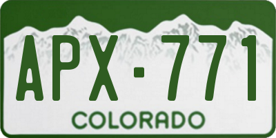 CO license plate APX771