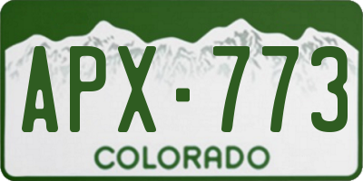 CO license plate APX773