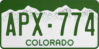 CO license plate APX774