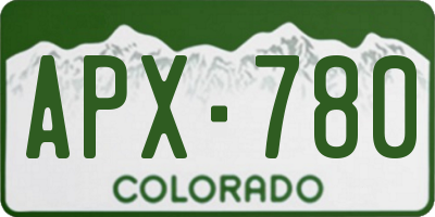 CO license plate APX780