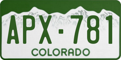 CO license plate APX781