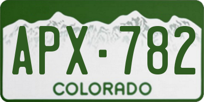 CO license plate APX782