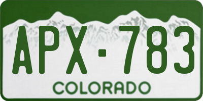 CO license plate APX783