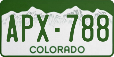 CO license plate APX788