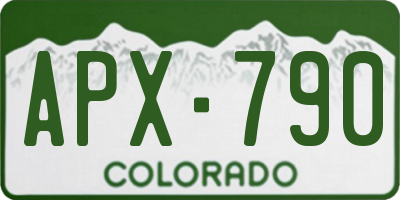 CO license plate APX790