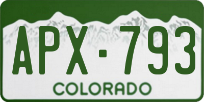 CO license plate APX793