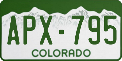 CO license plate APX795