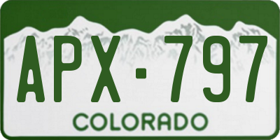 CO license plate APX797