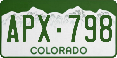CO license plate APX798