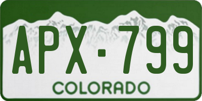 CO license plate APX799