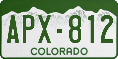 CO license plate APX812