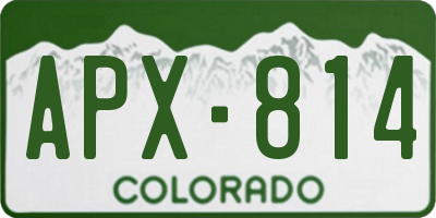 CO license plate APX814