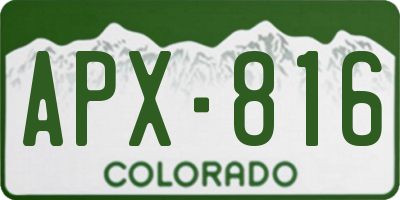 CO license plate APX816