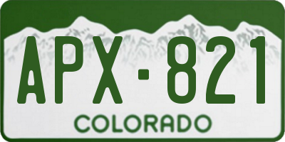 CO license plate APX821
