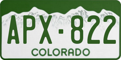 CO license plate APX822