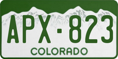 CO license plate APX823