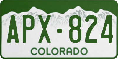 CO license plate APX824